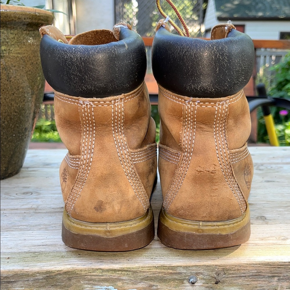 Timberland Classic Brown Leather Lace Up Work Boots‎ Size 9 Wide - Picture 3 of 14
